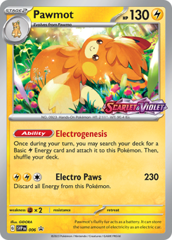 Pawmot z edície Scarlet & Violet Black Star Promos, karta č.6