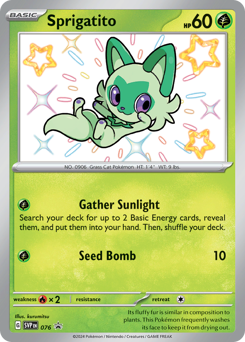 Sprigatito z edície Scarlet & Violet Black Star Promos, karta č.76