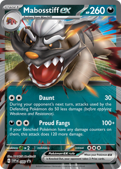 Mabosstiff ex z edície Scarlet & Violet Black Star Promos, karta č.86
