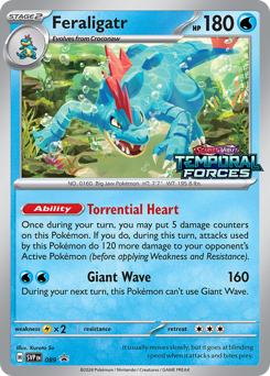 Feraligatr z edície Scarlet & Violet Black Star Promos, karta č.89