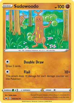Sudowoodo z edície Sword & Shield, karta č.100