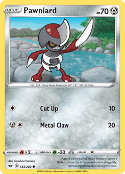 Pawniard z edície Sword & Shield, karta č.133