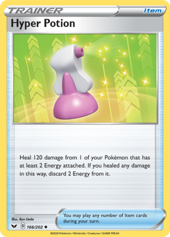 Hyper Potion z edície Sword & Shield, karta č.166