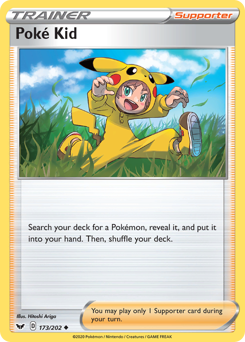 Poké Kid z edície Sword & Shield, karta č.173
