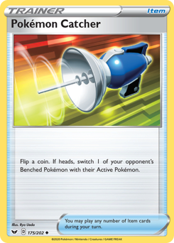 Pokémon Catcher z edície Sword & Shield, karta č.175