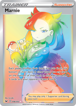 Marnie z edície Sword & Shield, karta č.208