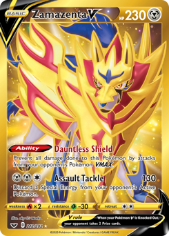 Zamazenta V z edície Sword & Shield, karta č.212