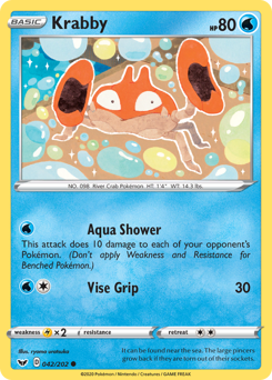 Krabby z edície Sword & Shield, karta č.42