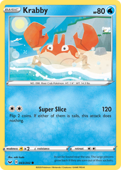 Krabby z edície Sword & Shield, karta č.43