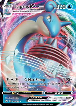 Lapras VMAX z edície Sword & Shield, karta č.50