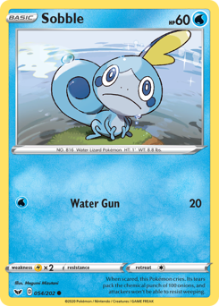Sobble z edície Sword & Shield, karta č.54