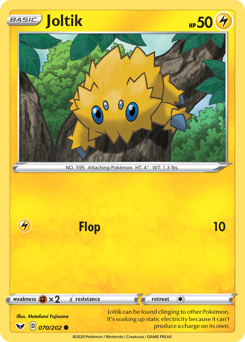 Joltik z edície Sword & Shield, karta č.70