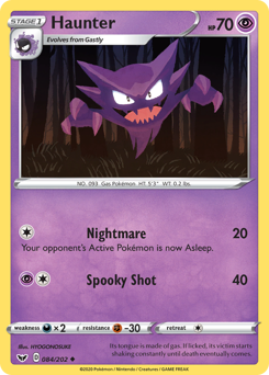 Haunter z edície Sword & Shield, karta č.84