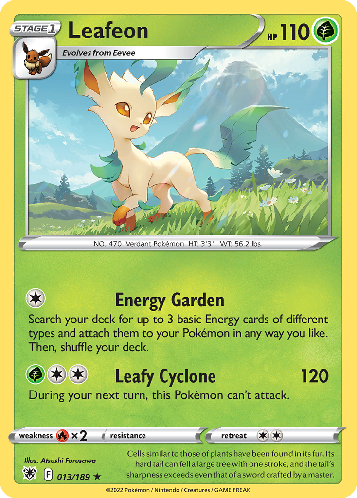 Leafeon z edície Astral Radiance, karta č.13