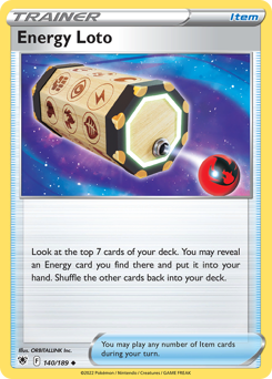 Energy Loto z edície Astral Radiance, karta č.140