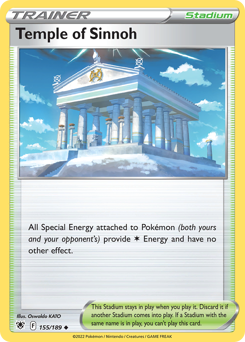 Temple of Sinnoh z edície Astral Radiance, karta č.155