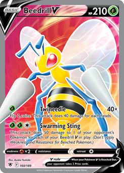 Beedrill V z edície Astral Radiance, karta č.160