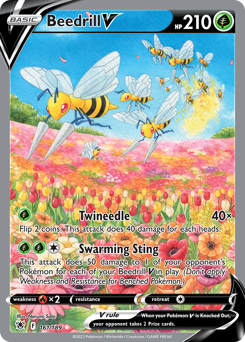 Beedrill V z edície Astral Radiance, karta č.161