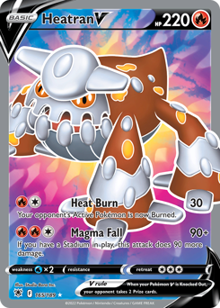 Heatran V z edície Astral Radiance, karta č.165