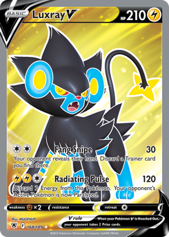 Luxray V z edície Astral Radiance, karta č.168