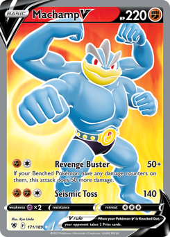 Machamp V z edície Astral Radiance, karta č.171