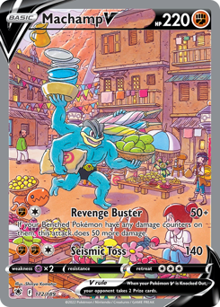 Machamp V z edície Astral Radiance, karta č.172