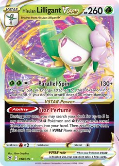 Hisuian Lilligant VSTAR z edície Astral Radiance, karta č.18