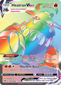Heatran VMAX z edície Astral Radiance, karta č.191