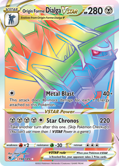 Origin Forme Dialga VSTAR z edície Astral Radiance, karta č.198