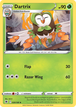 Dartrix z edície Astral Radiance, karta č.20