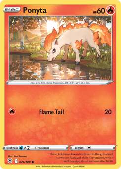 Ponyta z edície Astral Radiance, karta č.21