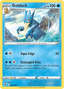 Golduck z edície Astral Radiance, karta č.29