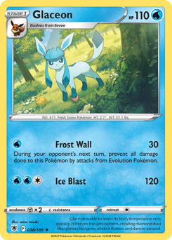 Glaceon z edície Astral Radiance, karta č.38