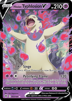 Hisuian Typhlosion V z edície Astral Radiance, karta č.53