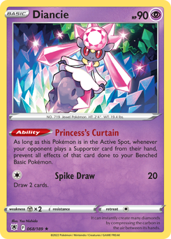 Diancie z edície Astral Radiance, karta č.68