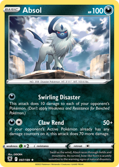 Absol z edície Astral Radiance, karta č.97