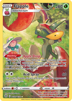 Flapple z edície Astral Radiance Trainer Gallery, karta č.TG02