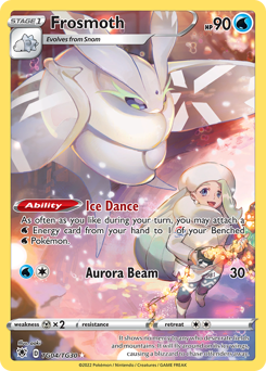 Frosmoth z edície Astral Radiance Trainer Gallery, karta č.TG04