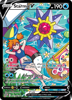 Starmie V z edície Astral Radiance Trainer Gallery, karta č.TG13