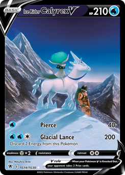 Ice Rider Calyrex V z edície Astral Radiance Trainer Gallery, karta č.TG14