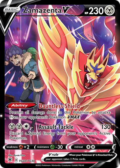 Zamazenta V z edície Astral Radiance Trainer Gallery, karta č.TG22