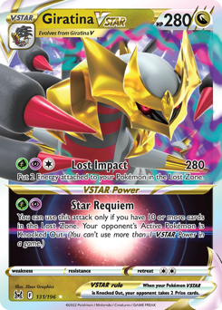 Giratina VSTAR z edície Lost Origin, karta č.131
