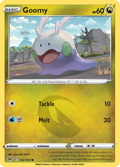 Goomy z edície Lost Origin, karta č.132