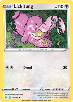 Lickitung z edície Lost Origin, karta č.138