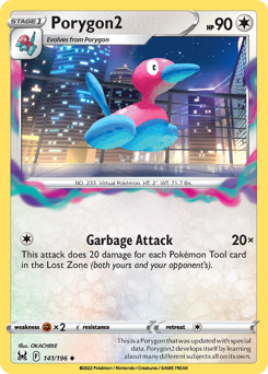 Porygon2 z edície Lost Origin, karta č.141