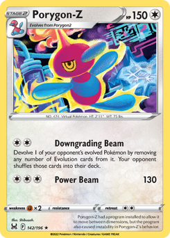 Porygon-Z z edície Lost Origin, karta č.142