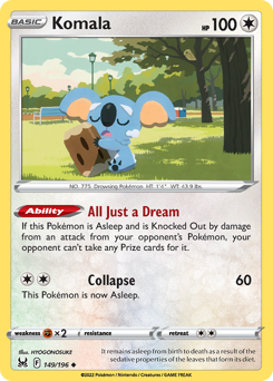 Komala z edície Lost Origin, karta č.149