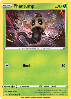 Phantump z edície Lost Origin, karta č.16