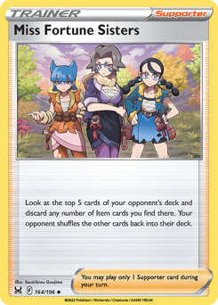Miss Fortune Sisters z edície Lost Origin, karta č.164