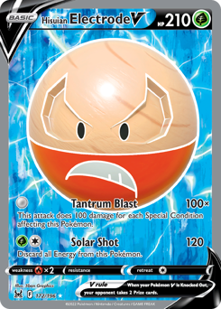 Hisuian Electrode V z edície Lost Origin, karta č.172